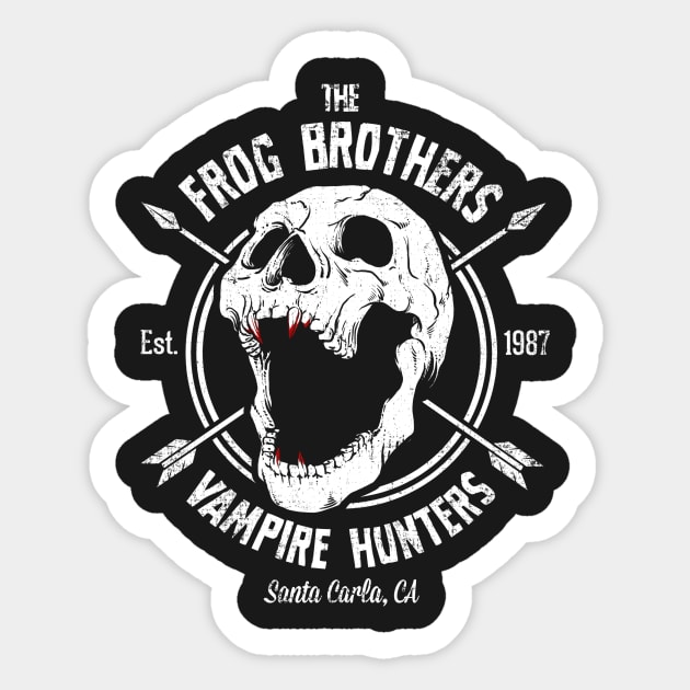 Frog Bros Vampire Hunters Sticker by TeeKetch